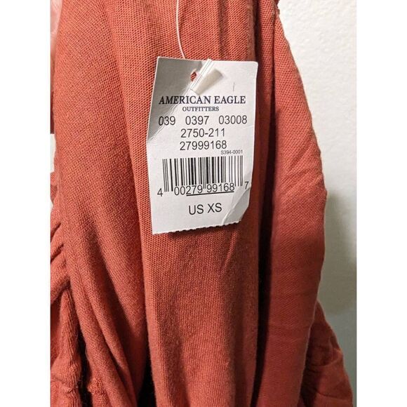 American Eagle Outfitters Women's Strapless Overlay Romper Red XS - Picture 13 of 14